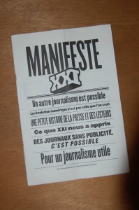 Le "Manifeste" de XXI